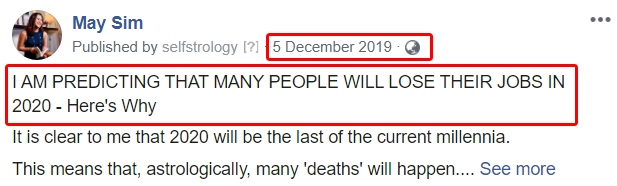 5 Dec 2019 Predictions – Many Lose Jobs