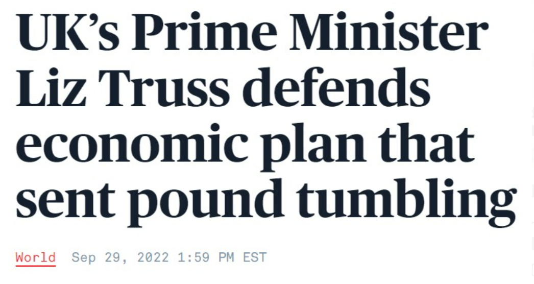 Liz Truss Sent Pound Thumbling